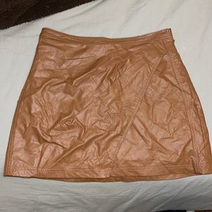 Free People Faux Leather Mini Skirt